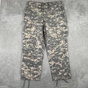 Army ACU Digital Camo Ripstop Cargo Pants Mens 36x31 Military Issue Uniform